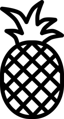 Ananas. Web simgesi basit illüstrasyon
