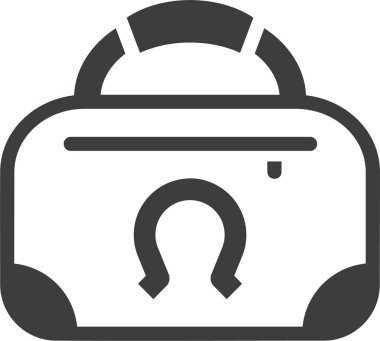 Çanta. Web simgesi vektör illüstrasyonu