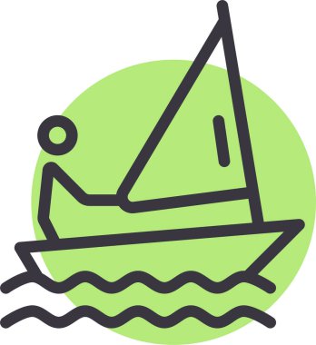 Tekne. Web simgesi basit illüstrasyon