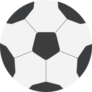 futbol topu simgesi, vektör illüstrasyonu 