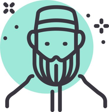 Bir adamın karikatürünün vektör çizimi