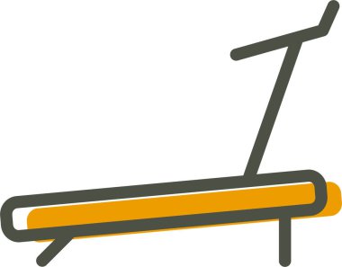 Koşu bandı. Web simgesi basit illüstrasyon