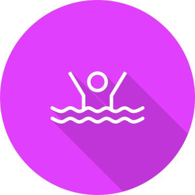 yüzme havuzu simgesi, vektör illüstrasyonu 