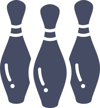 bowling. Web simgesi vektör illüstrasyonu