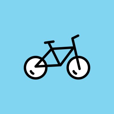Bisiklet ikonu. Web için bisiklet vektör simgesinin basit illüstrasyonu 