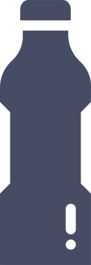 Su şişesi. Basit resimleme 