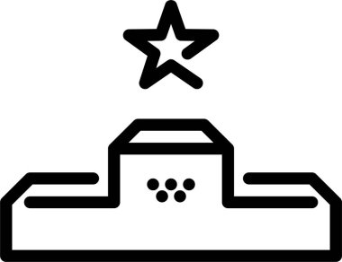 Podyum. Web simgesi basit illüstrasyon