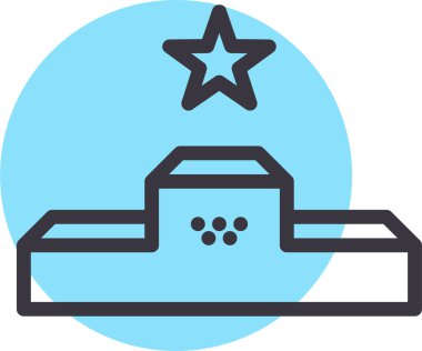 Podyum. Web simgesi basit illüstrasyon