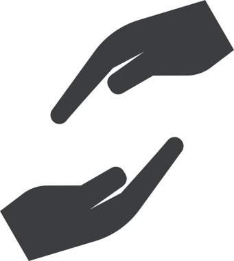 Eller. Web simgesi basit illüstrasyon