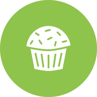 cupcake ikonu vektör illüstrasyonu