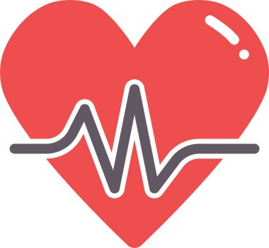 Kalp aktivitesi. Web simgesi basit illüstrasyon