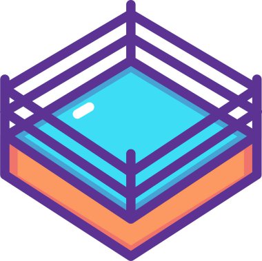 Boks ringi simgesinin vektör illüstrasyonu