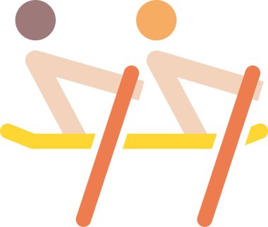 kürek çeken ağ simgesi basit illüstrasyon