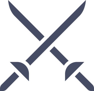 Kılıçlar. Web simgesi basit illüstrasyon 