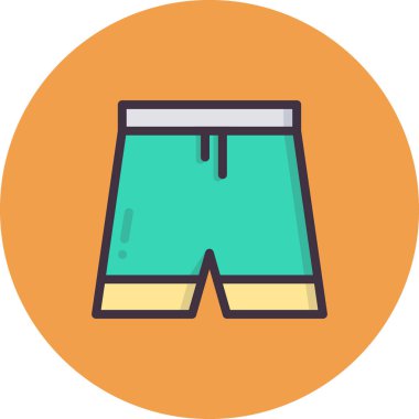 Şort. Web simgesi basit illüstrasyon