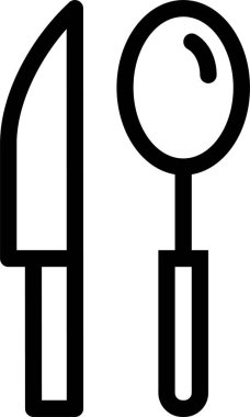 bıçak ağ simgesi, basit vektör illüstrasyonu 