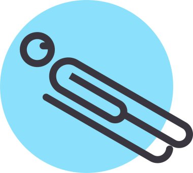 Kayak. Web simgesi basit illüstrasyon