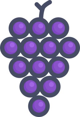 üzüm ikonu vektör illüstrasyonu 
