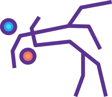 Güreş ağı simgesi, basit tasarım