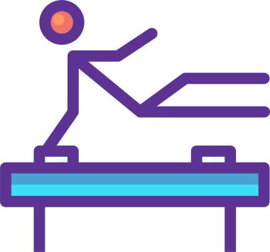 Jimnastik. Web simgesi basit illüstrasyon