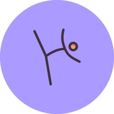 Jimnastik. Web simgesi basit illüstrasyon