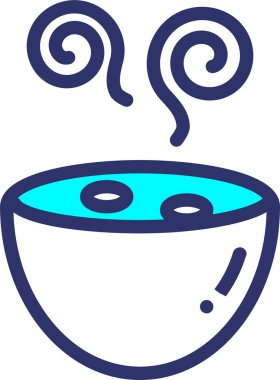 yiyecek ve içecek beyaz bckground üzerinde düz vektör simgesi