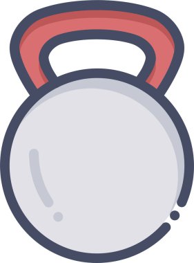 kettlebell. Web simgesi basit illüstrasyon 