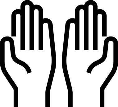 Eller. Web simgesi basit illüstrasyon 