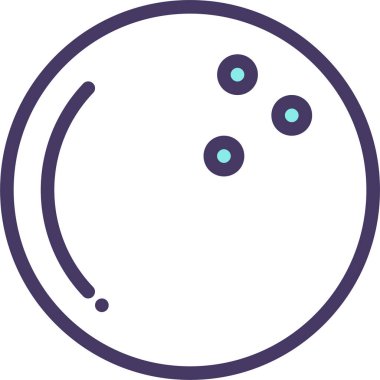 Bowling topu ikonu vektör illüstrasyonu 