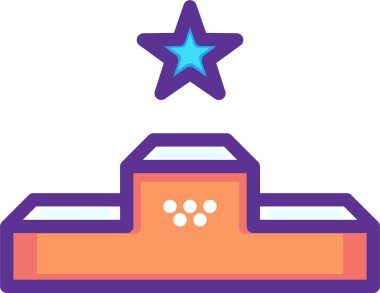 Podyum. Web simgesi basit illüstrasyon