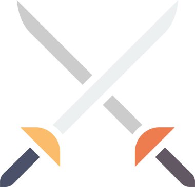 Kılıçlar. Web simgesi basit illüstrasyon 