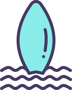 Sörf web simgesi basit illüstrasyon