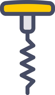 Tirbuşon. Web simgesi basit tasarım