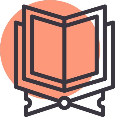 Kitap. Web simgesi basit illüstrasyon