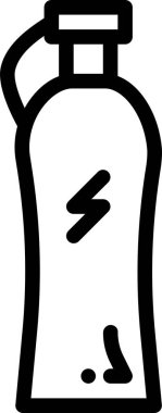 Su şişesi. Basit resimleme 