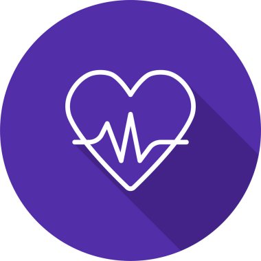 Kalp aktivitesi. Web simgesi basit illüstrasyon