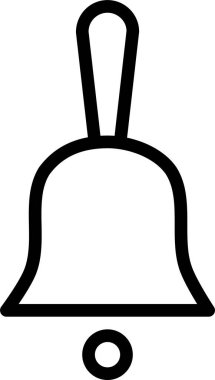 Jingle bell web simgesi, basit vektör illüstrasyonu