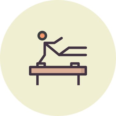 Jimnastik. Web simgesi basit illüstrasyon