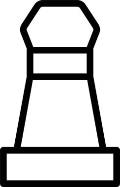 Piyon asker satranç taşı simgesinin vektör çizimi