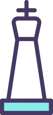 Kral satranç taşı simgesinin vektör illüstrasyonu