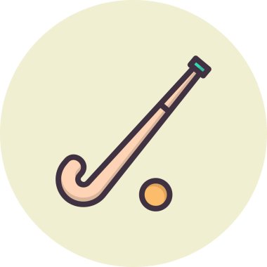 Hokey sopası ağ simgesi, vektör illüstrasyonu 