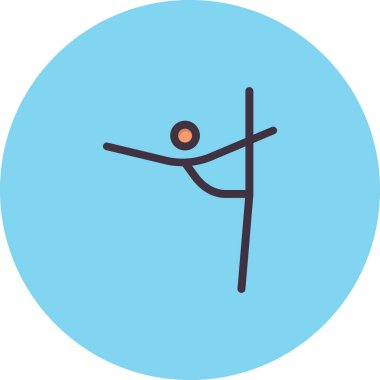 Jimnastik. Web simgesi basit illüstrasyon