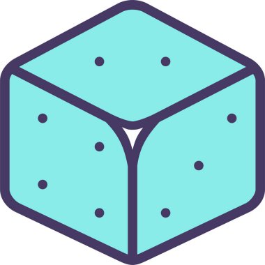 zar. Web simgesi basit illüstrasyon