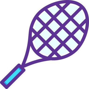Tenis raketi web simgesi, basit vektör illüstrasyonu