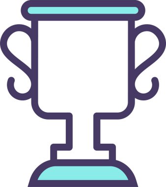 Kupa. Web simgesi basit illüstrasyon