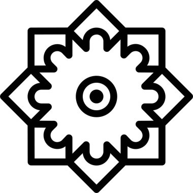 Çiçek. Web simgesi basit illüstrasyon