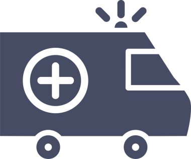 tıbbi araba vektör simgesi. 