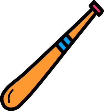 Beyzbol sopası. Basit resimleme 