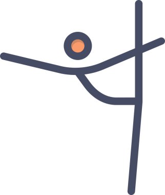 Jimnastik. Web simgesi basit illüstrasyon