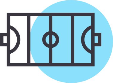 Hokey alanı web simgesi, vektör illüstrasyonu 